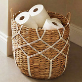 Monument Furniture 3 Piece Emory Woven Seagrass &amp; Cotton Basket Set
