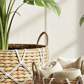 Monument Furniture 3 Piece Emory Woven Seagrass &amp; Cotton Basket Set