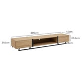 Monument Furniture 200cm Athena 2 Drawer TV Unit
