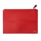 Corban &amp; Blair Red Personalised Leather Document Holder