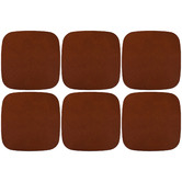 Corban &amp; Blair 6 Piece Tan Artisan Genuine Leather Coaster Set
