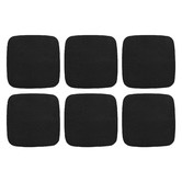 Corban &amp; Blair 6 Piece Black Artisan Genuine Leather Coaster Set