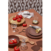Corban &amp; Blair 6 Piece Tan Artisan Genuine Leather Coaster Set
