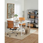 Corban &amp; Blair Tan Artisan Genuine Leather Desk Mat