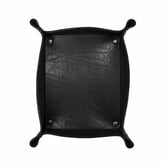 Corban &amp; Blair Black Artisan Genuine Leather Desk Tray