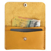 Corban &amp; Blair Pocket Personalised Leather Card Holder with Snap Button