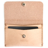 Corban &amp; Blair Pocket Personalised Leather Card Holder with Snap Button