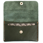 Corban &amp; Blair Pocket Personalised Leather Card Holder with Snap Button
