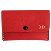 Corban &amp; Blair Pocket Personalised Leather Card Holder with Snap Button