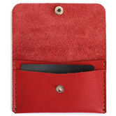 Corban &amp; Blair Pocket Personalised Leather Card Holder with Snap Button
