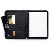 Corban &amp; Blair Black A4 Leather Compendium with Zip