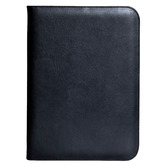 Corban &amp; Blair Black A4 Leather Compendium with Zip