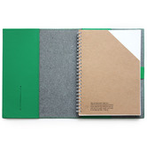 Corban &amp; Blair Green A5 Personalised Recycled Leather Journal