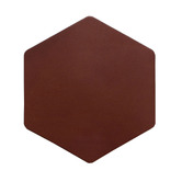 Corban &amp; Blair 6 Piece Artisan Hexagonal Leather Coaster Set