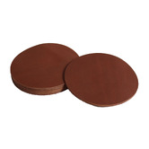 Corban &amp; Blair 6 Piece Artisan Round Leather Coaster Set