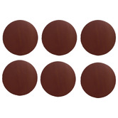 Corban &amp; Blair 6 Piece Artisan Round Leather Coaster Set
