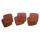 Corban &amp; Blair 6 Piece Lucy Simpson Leather Coasters Set