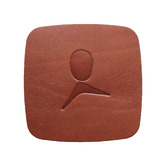 Corban &amp; Blair 6 Piece Lucy Simpson Leather Coasters Set