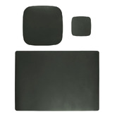 Corban &amp; Blair 3 Piece Green Artisan Cowhide Leather Starter Desk Set