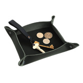 Corban &amp; Blair Green Artisan Cowhide Leather Desk Tray