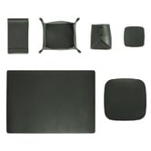 Corban &amp; Blair 6 Piece Green Artisan Cowhide Leather Desk Set