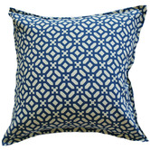 Bungalow Living Blue Geometric Outdoor Cushion
