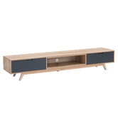Monument Furniture 200cm Grey Nova Low Line TV Unit