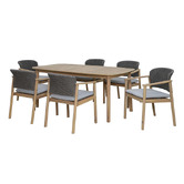 Maya Outdoor Furniture 6 Seater Pura Outdoor Dining Table &amp; Chair Set