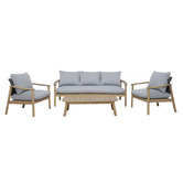 Maya Outdoor Furniture 5 Seater Pura Acacia Wood Outdoor Lounge Set