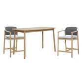 Maya Outdoor Furniture 2 Seater Pura Outdoor Bar Table &amp; Stool Set