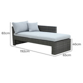Maya Outdoor Furniture 2 Seater Lowell Outdoor Chaise &amp; Sun Lounge Set