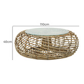 Maya Outdoor Furniture Wilhem Rattan Outdoor Coffee Table