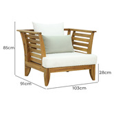 Maya Outdoor Furniture Gale Acacia Wood Outdoor Lounge Chair