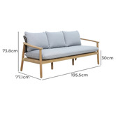 Maya Outdoor Furniture 5 Seater Pura Acacia Wood Outdoor Lounge Set