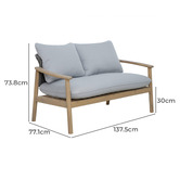 Maya Outdoor Furniture 4 Seater Pura Acacia Wood Outdoor Lounge Set