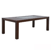 Maya Outdoor Furniture Lindsay Outdoor Dining Table with Granite Inlay