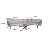 Maya Outdoor Furniture 5 Seater Gordon Outdoor Modular Sofa Set
