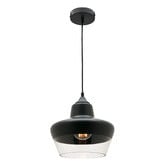 Extravagant Lighting Stout Black Glass Pendant Light