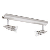 Extravagant Lighting Forster Satin Chrome Steel 2-Light Rail Spotlight