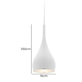 Extravagant Lighting Aero 1 White Pendant Light