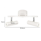 Extravagant Lighting Vector 2 Light Aluminium Spotlight