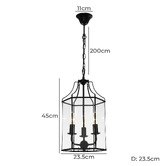 Extravagant Lighting Maurice 3 Light Pendant