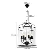 Extravagant Lighting Clovelly 6 Light Glass Pendant