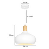 Extravagant Lighting White Sloan Pendant Light