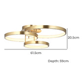 Extravagant Lighting Stella 3 LED Semi Flush Mount Ceiling Light
