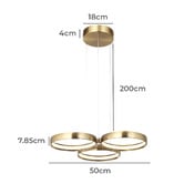 Extravagant Lighting Clara Steel LED 3 Light Pendant