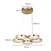 Extravagant Lighting Clara 5 Ring Light LED Pendant