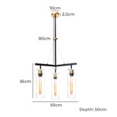 Extravagant Lighting Ayla 3 Light Pendant
