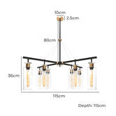 Extravagant Lighting Ayla 8 Light Pendant