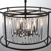 Extravagant Lighting Auburn Steel 6 Light Pendant